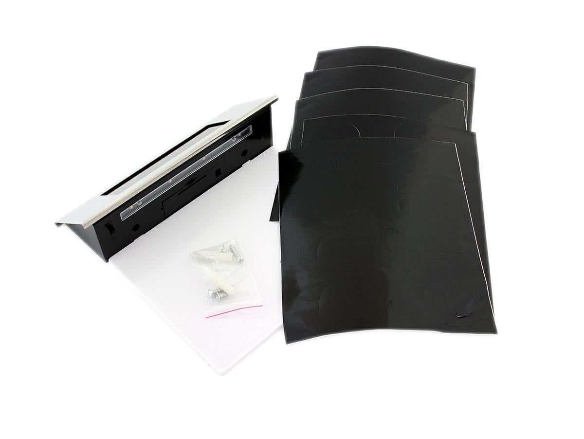 Placa numar casa iluminata LED, incarcare solara, carcasa din INOX