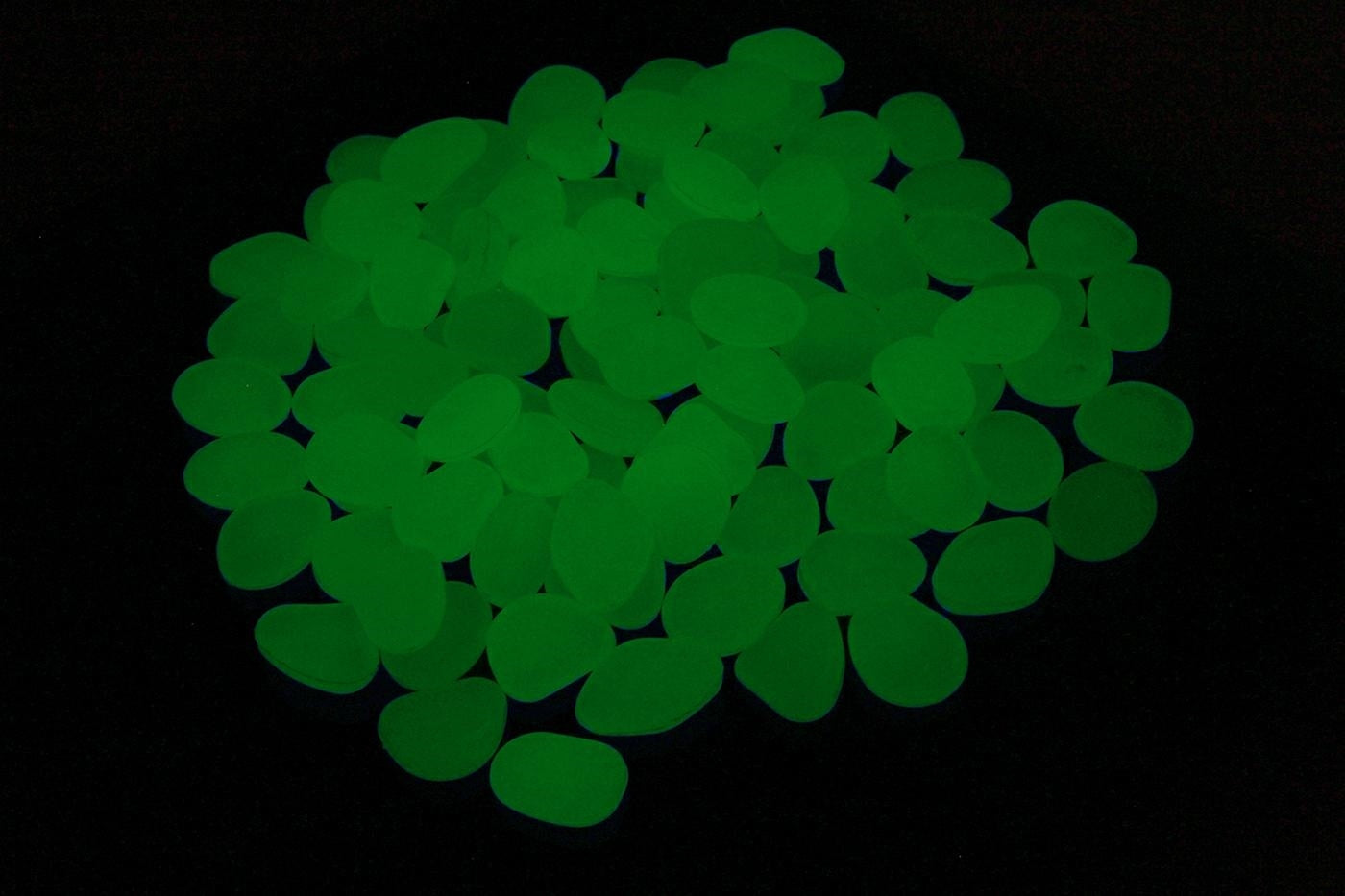 Set 100 pietre decorative fluorescente, culoare Verde, AVX-AG653B