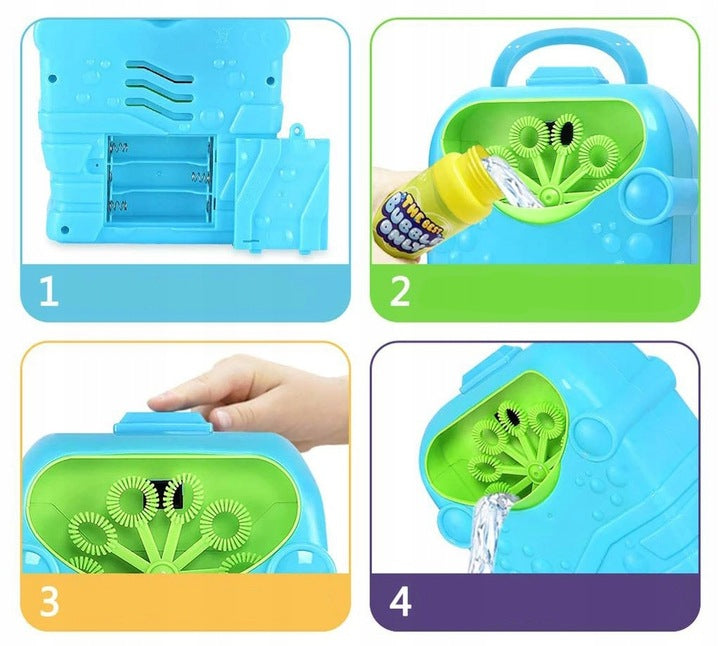 Masina Automata pentru realizarea Bulelor de Sapun, culoare Albastra, AVX-WT-BLUE-V02