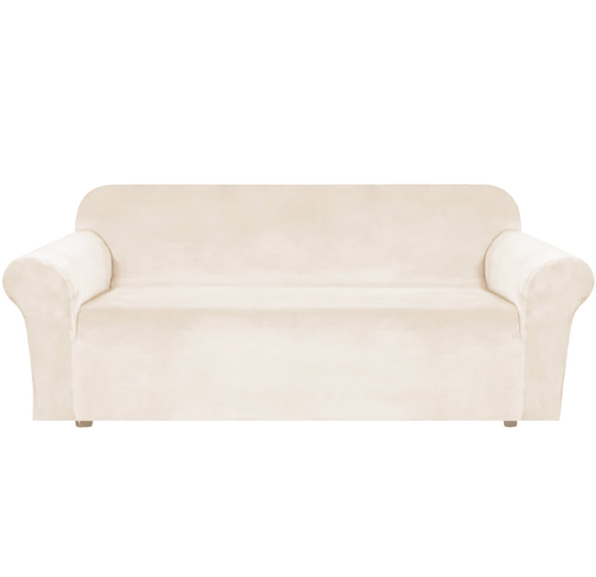 Husa universala pentru canapea standard cu 3 locuri, imitatie catifea, culoare BEJ