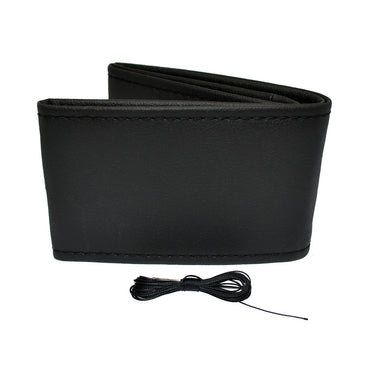 Husa volan OTOM din Piele Ecologica "Ne-Perforata" pentru autoturisme, diametru volan 37 - 39 cm, cu ac si ata Neagra