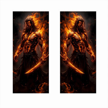 Set 2 stickere decorative pentru stalpii usilor, print autoadeziv de inalta rezolutie, dimensine 2 buc x 50 x 22 cm , cod: AVX-SSU-20