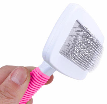 Perie de par alba cu roz pentru animale AVX-ZW3B